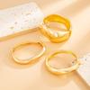 Zinc Zinc Zinc Alloy Simple Metal Bracelet Geometry Wide Side Bangle Personality Exaggerated Bracelet  Daily