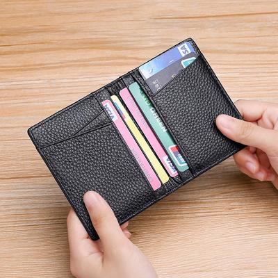 Porta carte da uomo in pelle con slot multi-card Porta carte bifold