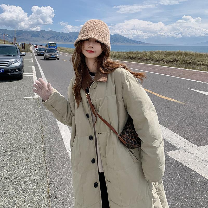 2025 new winter cotton-padded clothes women s medium and long loose thickened cotton-padded clothes Korean version big quilt jacket S