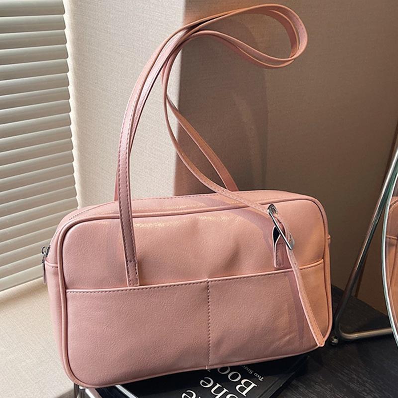 Niche commuting simple underarm Boston bag women 2025 summer temperament elegant casual shoulder tote bag tide