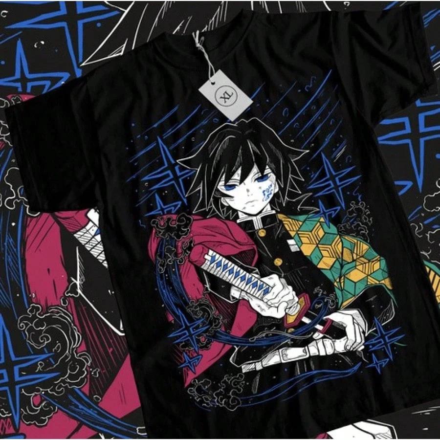 Anime Wear Tomioka Kimetsu No Yaiba Cartoon T Shirt V2 S