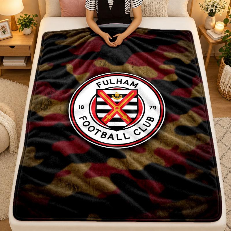 Flannel BlanketFulham Football Warm Soft Throw Blanket for Indoor Sofa Bed Living Room Use