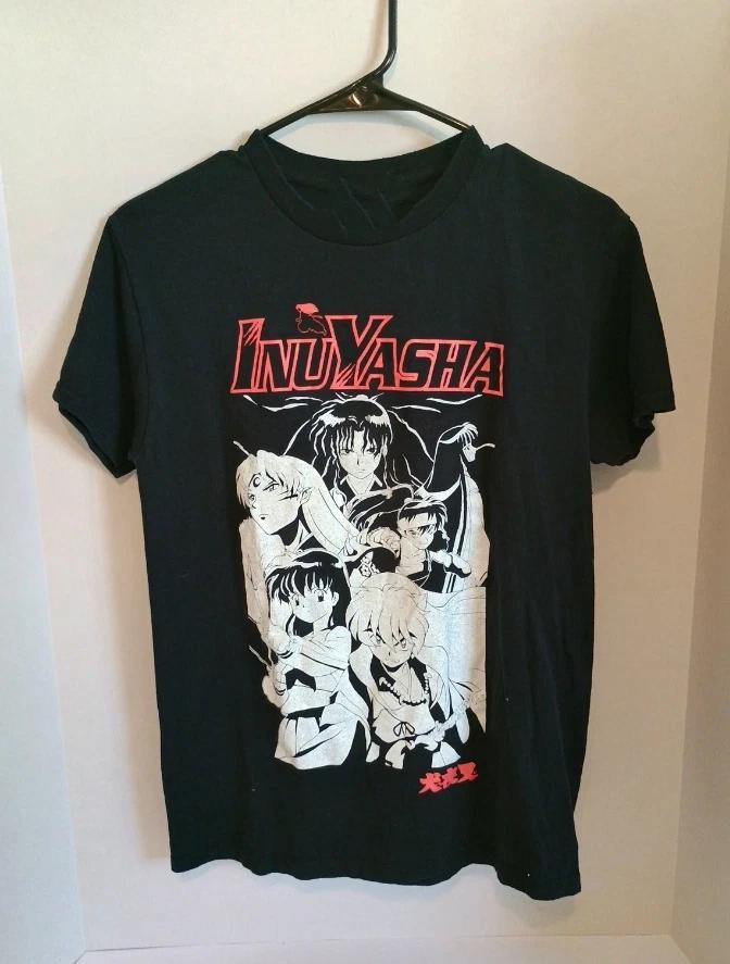 

Inuyasha Cotton T Shirt Men s Small Graphic Anime 2009 Black White Retro Rare 4XL