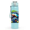 1PC Color Splash Monster Truck Print 750ml Color Plastic Sports Water Bottle Leakproof Flip Straw Lid Suitable for Sports Office Home Use