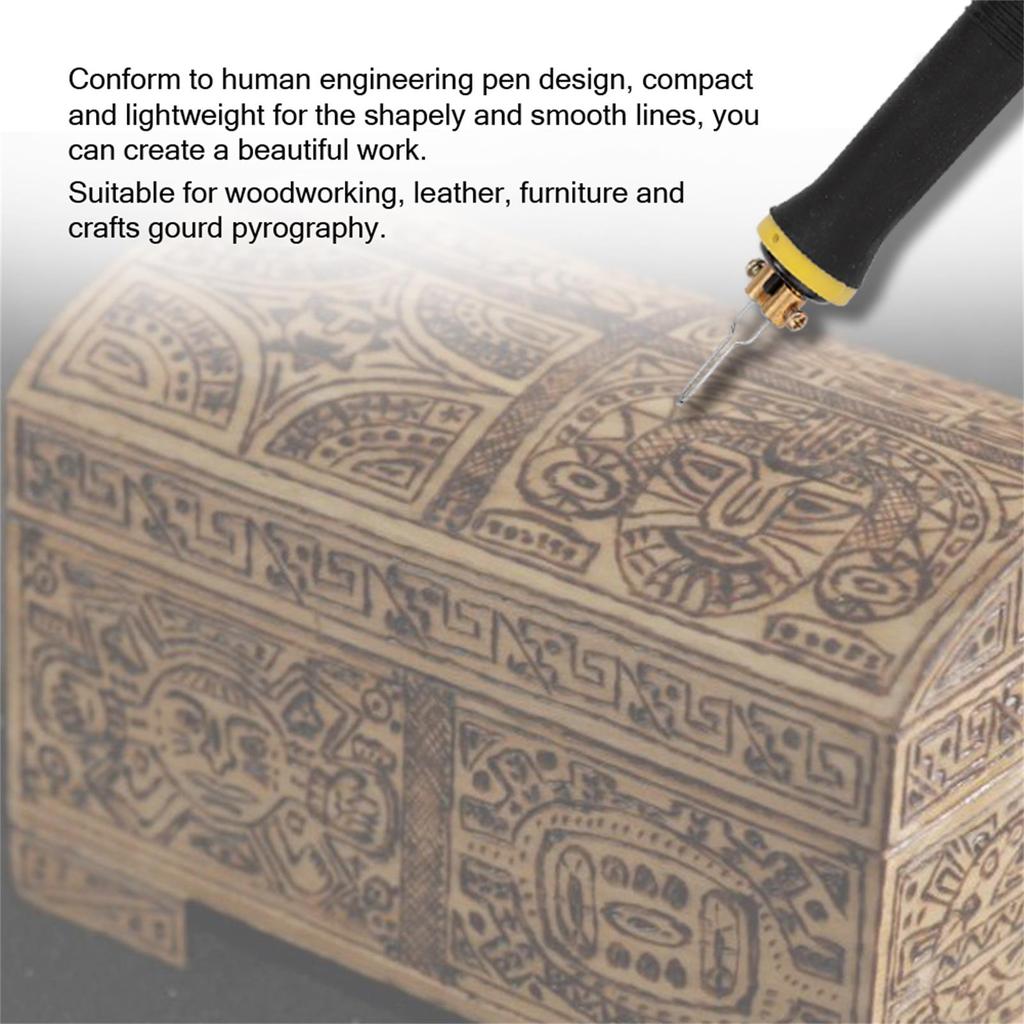 Pyrography Machine Temperature Digital Display Pyrography Tool for Woodworking Leather