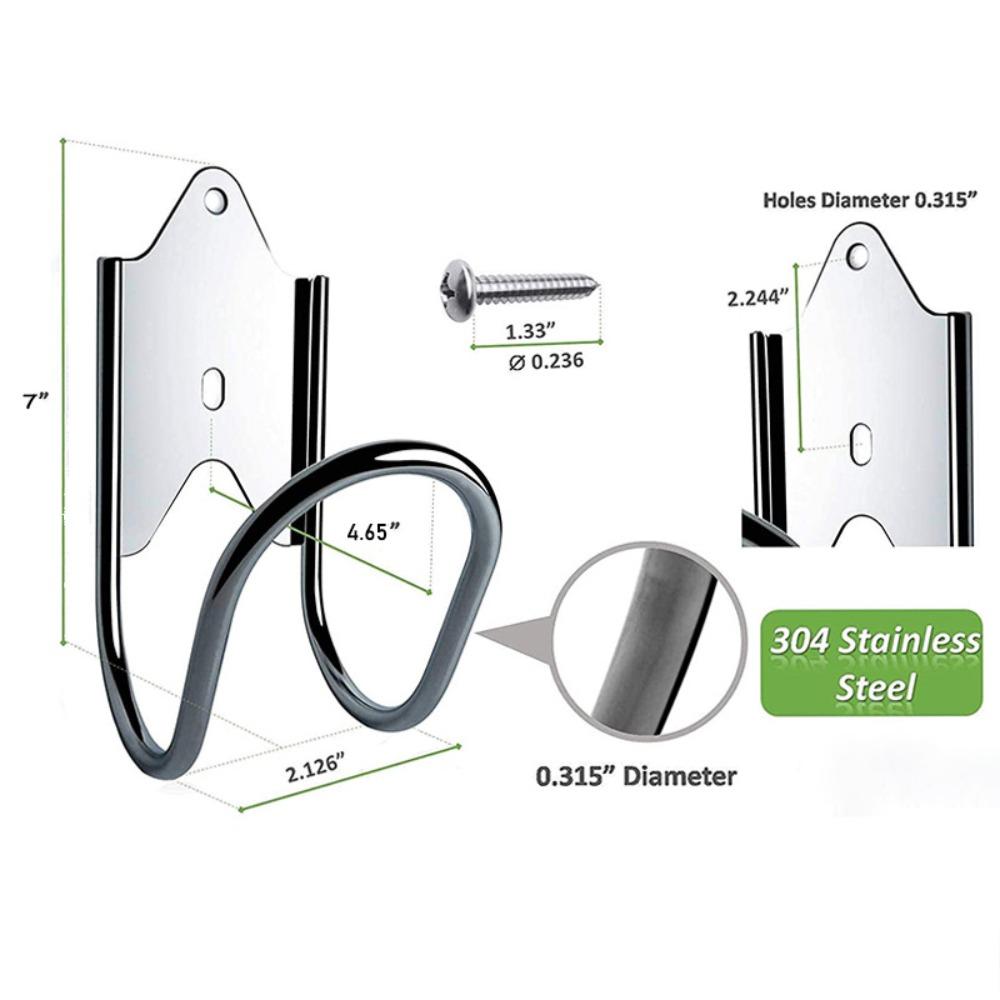 Heavy Duty Construction Garden Hose Holder Mounting System Hose Hanger Wall Installation