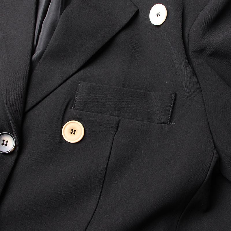 European-American Commuter Suit Collar Long Sleeve Button Stitching Women's Jacket, Pure Design, 2025 Fashion