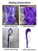Purple Tiger Clip Single Ponytail Braided Synthetic Wig Rumi Cosplay Hair for KPop Demon Hunters Anime Figure