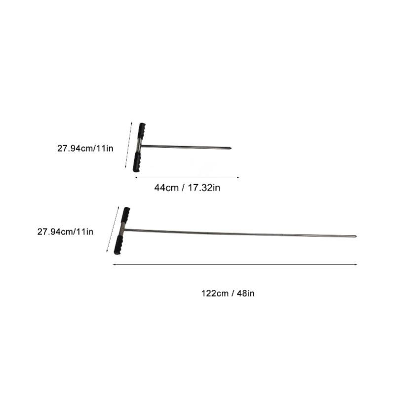 Sondy do pobierania próbek gleby z uchwytem T, regulowaną ostrą końcówką, ze stali nierdzewnej, narzędzie do pobierania próbek gleby do pielęgnacji roślin, na farmę