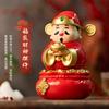 New Solar Powered God of Wealth Car Ornaments Chinese Style Nodding Lucky Wealth Statue Fits Home Store Car Decor Supplies Gift
