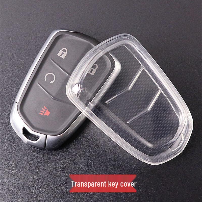 Ultra-thin Transparent Key Cover for Cadillac XT4, XT5, XT6, CT6, ATSL, CTS, XTS 1 Transparent Key Cover