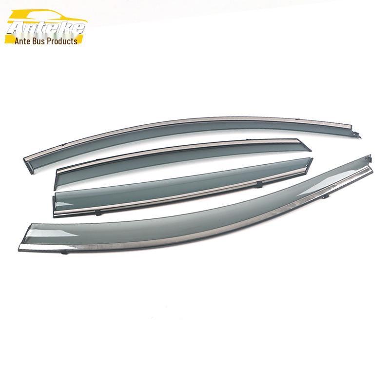 Zhonghua H330 13-15 Rain Guards: 3D Stainless Steel Deflector & Trim Strips