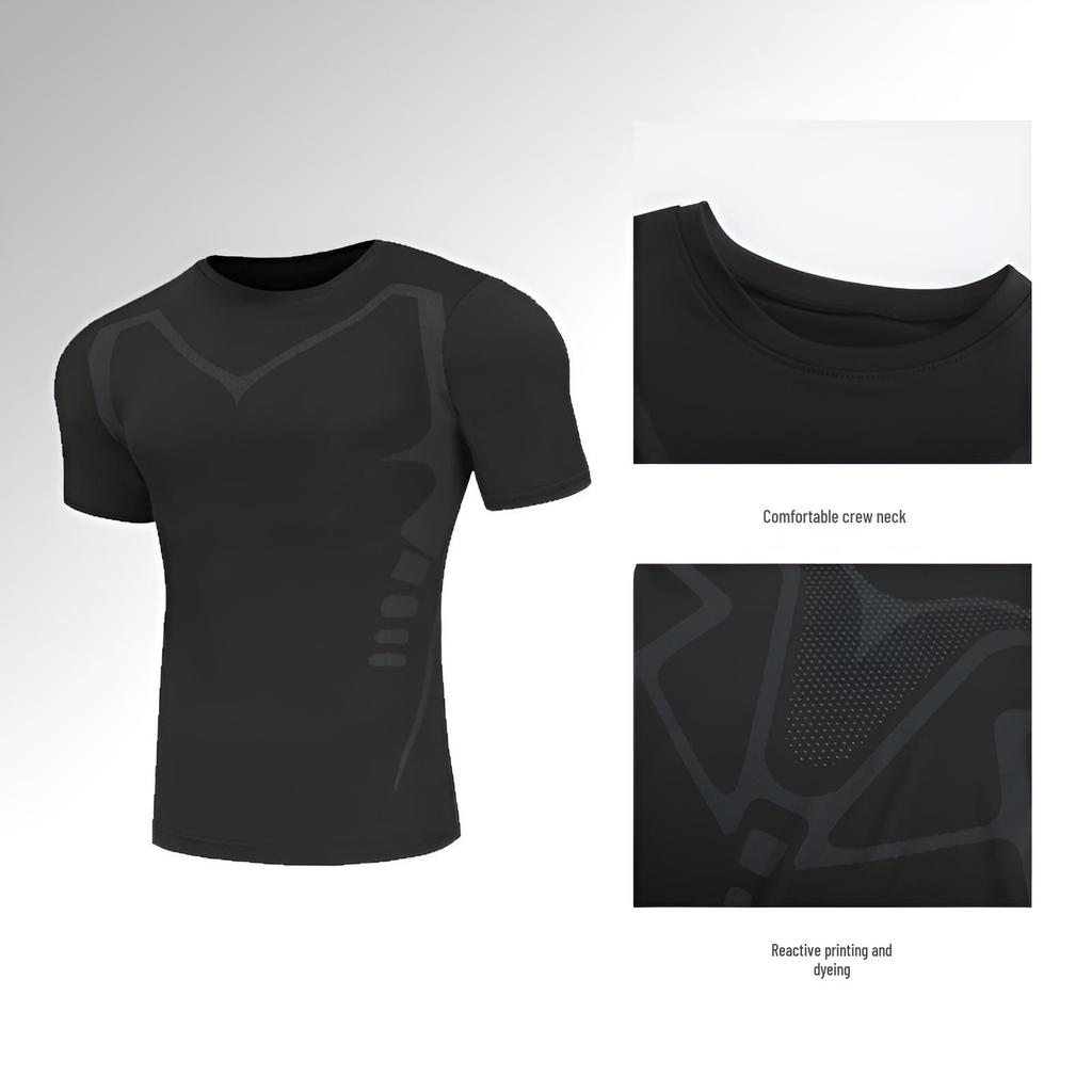 Men's Quick-Dry Summer Sports Top - Tight Fit Running & Fitness Wear