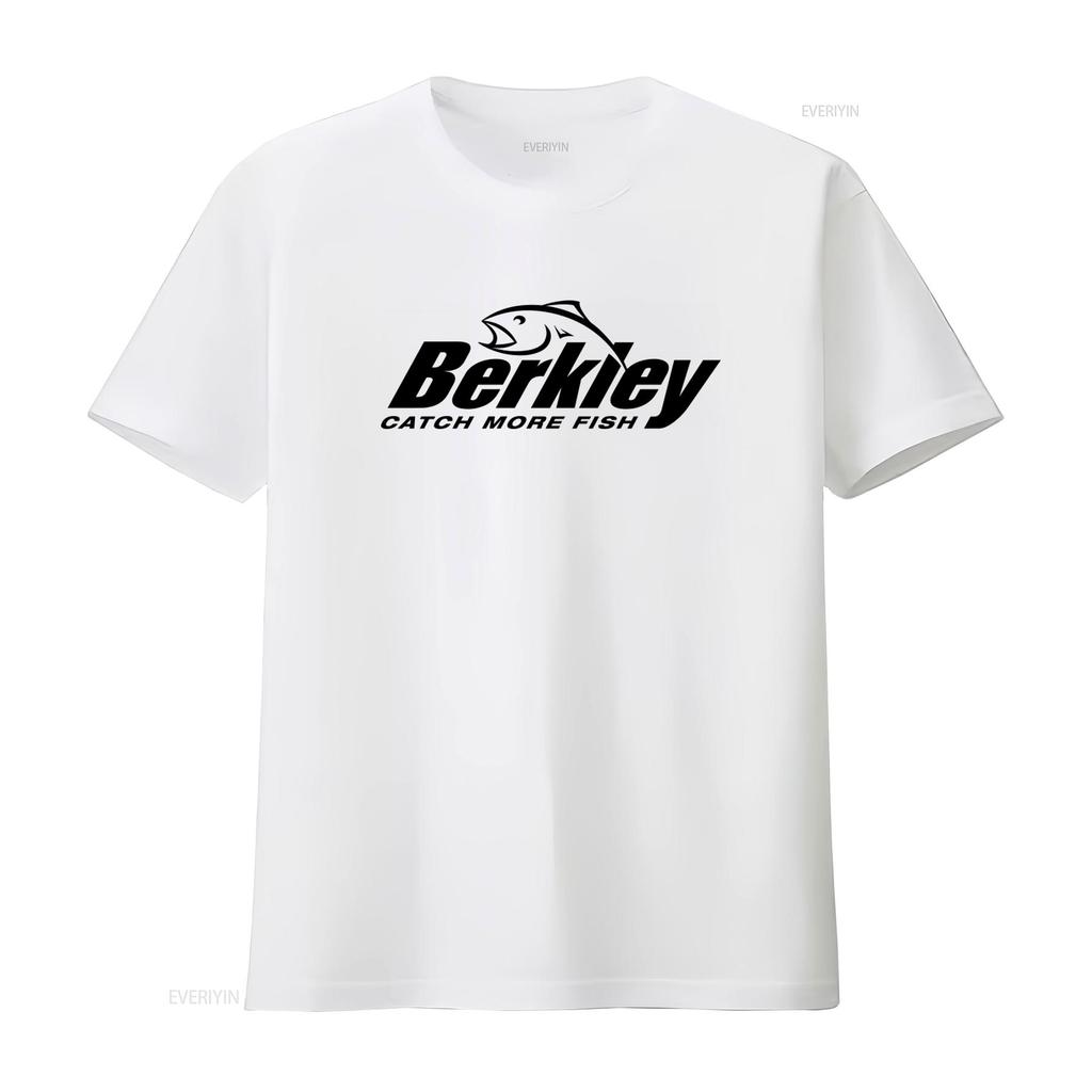 BERKLEY Retro Fishing T Shirt Catch More Fish with Trout Catfish Lure Design Vintage Washed Fashion Stylish Casual Breathable