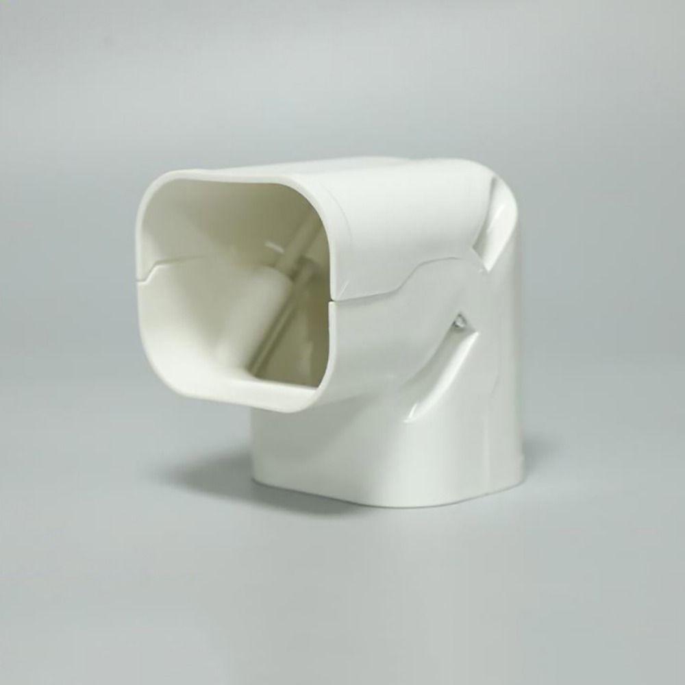 75*65mm Klimaanlagen-Leitungsset-Abdeckungssystem PVC Weiß Verbindungsendkappe Abdeckung Flacher Winkel Witterungsbeständig Wandkappe Klimaanlagenrohr