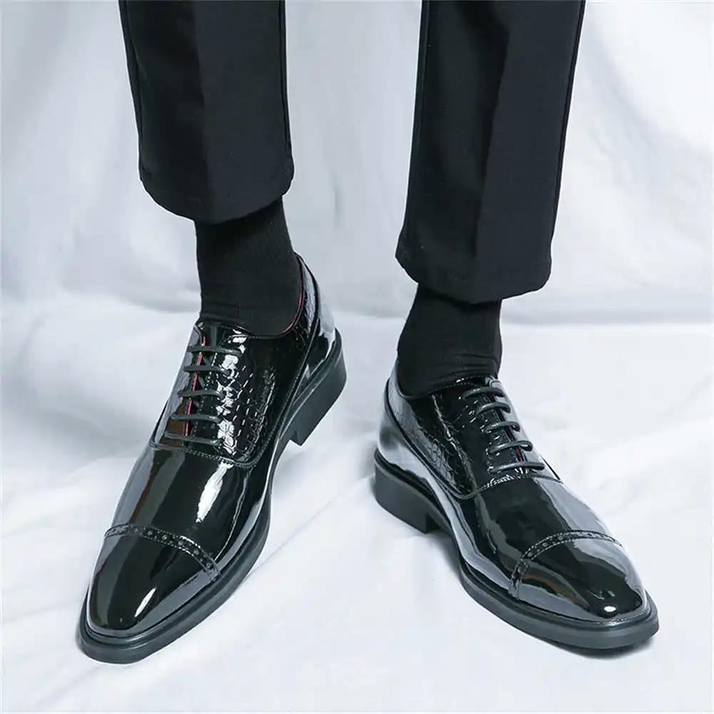 Wide Heel Big Sole Luxury Flat White Dress Shoes Man Shoes Men Elegant Sneakers Sports Life Famous Brand Shose Tene Vip