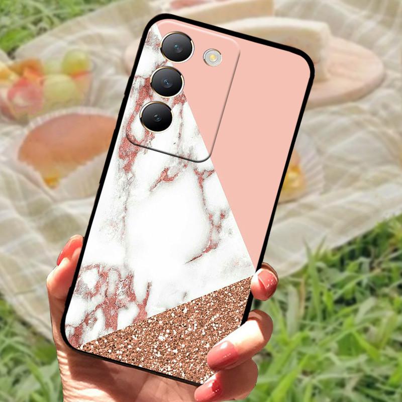 Für vivo V40 SE Hülle 2024 Silikon Bumper Weiche Hüllen für vivo V40 SE 5G Hüllen V40SE Cartoon Bemaltes Coque Fundas Schutz