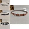 Womens Minimalist Leather Belt With Punched Buckle For Fashionable Outfits