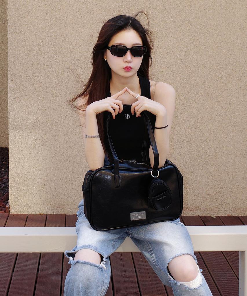 Masmarulez 304 Leather Pouch Shoulder Bag _ Black
