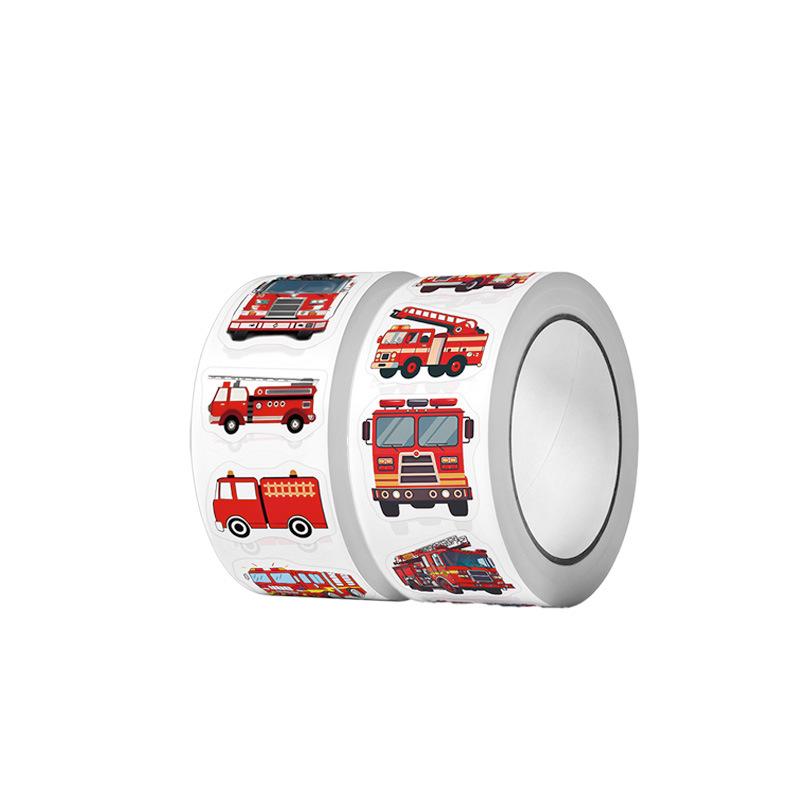 500 Cartoon Construction Vehicle Stickers for Kids - Fun DIY Stationery & Notebook Decor