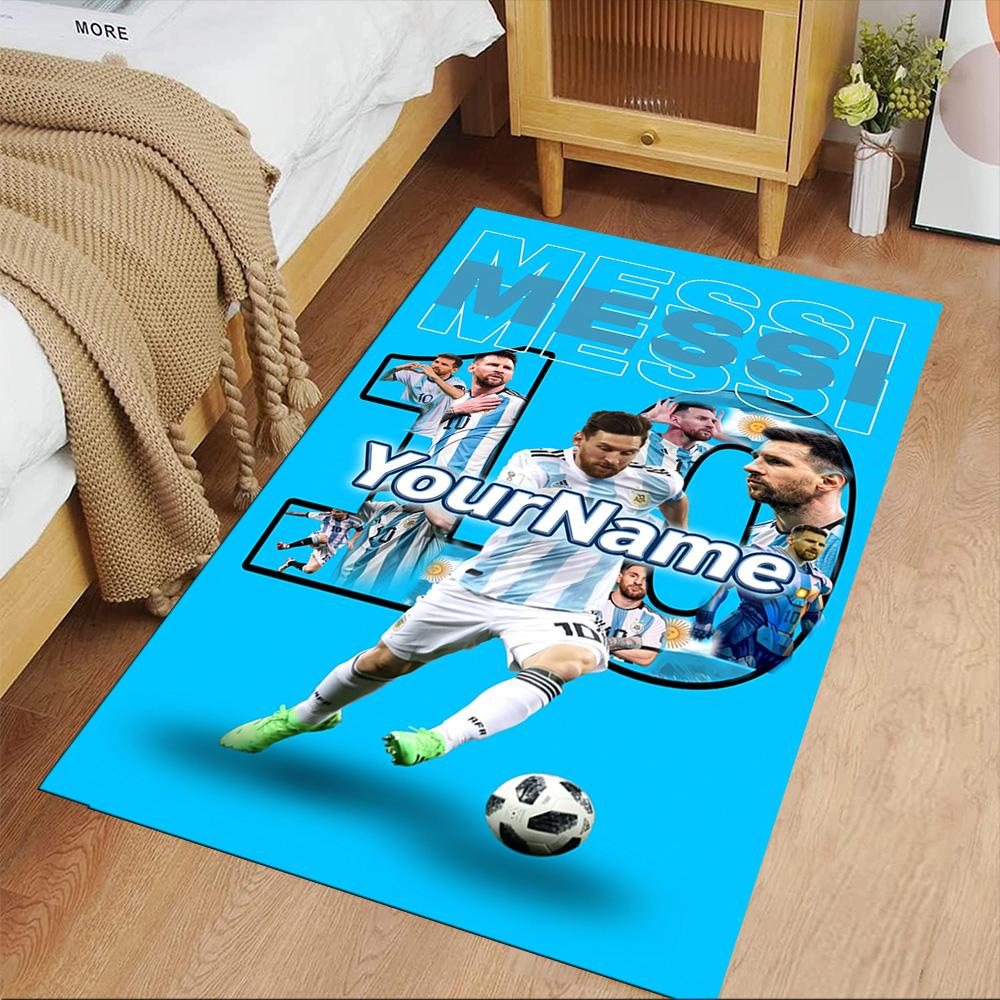 Messi Personalized Text Floor Rug Office Rug Suitable for Kitchen Playrooms Balcony Decorate room Anti-slip Rug Office home decor
