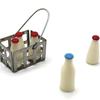 5pcs Miniature Milk Bottles Set for Dollhouse Kitchen Dining Room and Restaurant Scene Display Decors 1/12 Scale