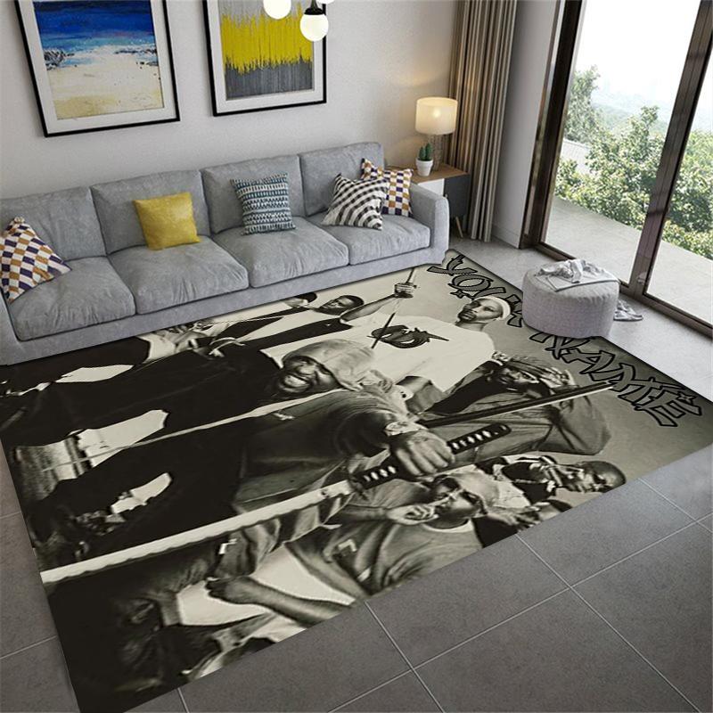 Custom Name Wu Tang Clan Carpet Rug for Living Room Bedroom Home Sofa Decoration,Kids play Non-slip Floor Mat