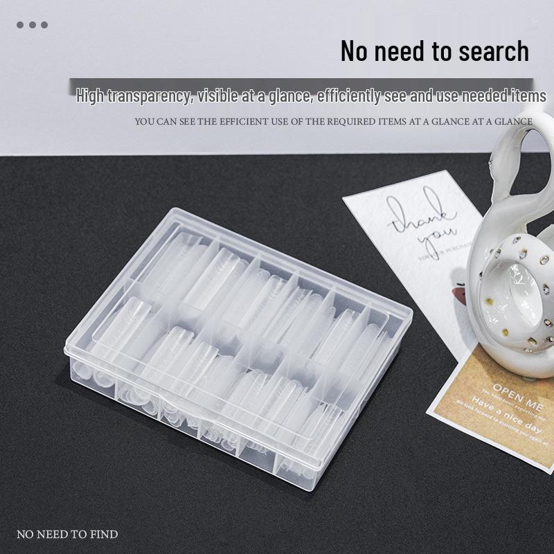 Transparent 12-Grid Removable Nail Art Storage Box