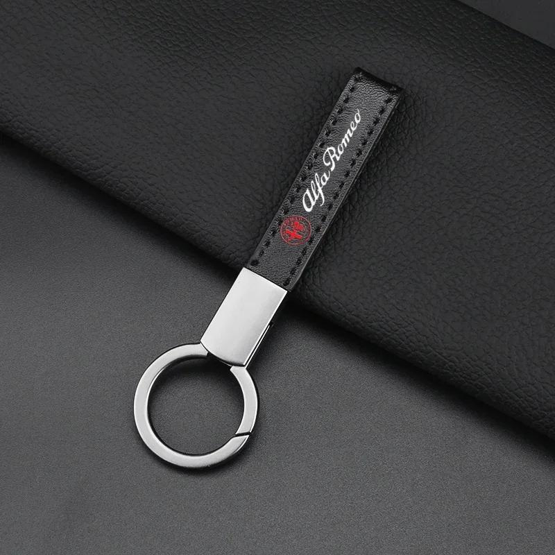 Car Stickers For Alfa Romeo Car Goods 3D Metal Car Styling Emblem Keychain Key Chain Rings For Alfa Romeo 159 147 156 Giulietta