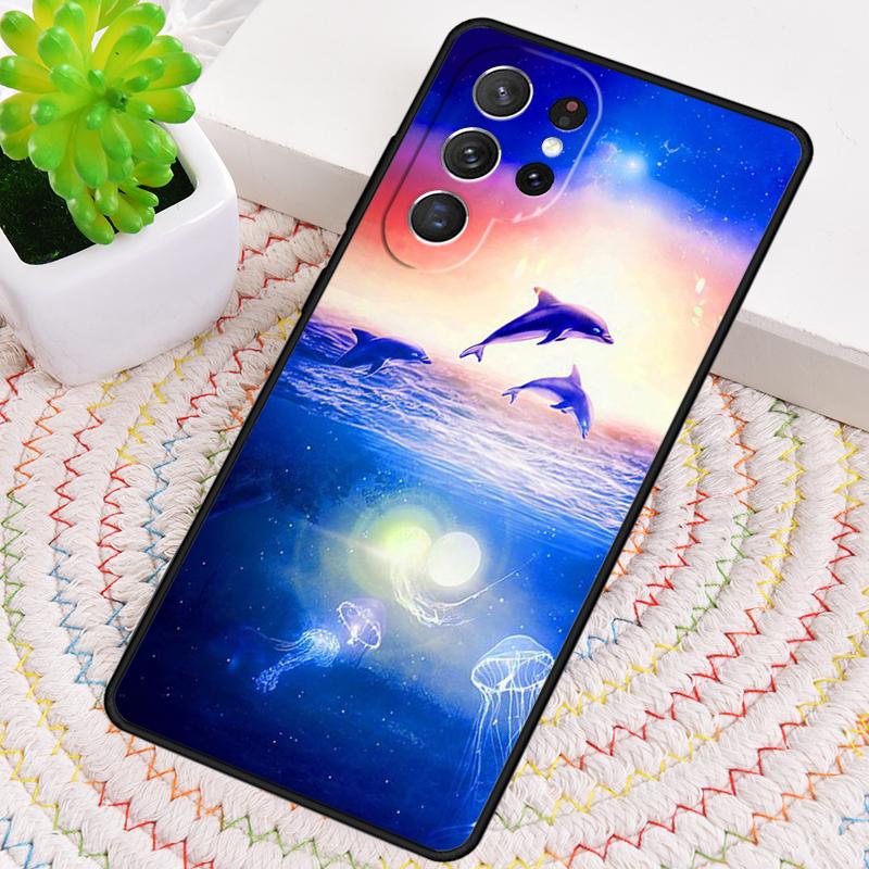 Cute Dolphin Ocean Phone Case for Samsung Galaxy Note 10 Pro S26 Ultra S23 S24 FE S25 S21 S22 PLUS Shockproof Cove
