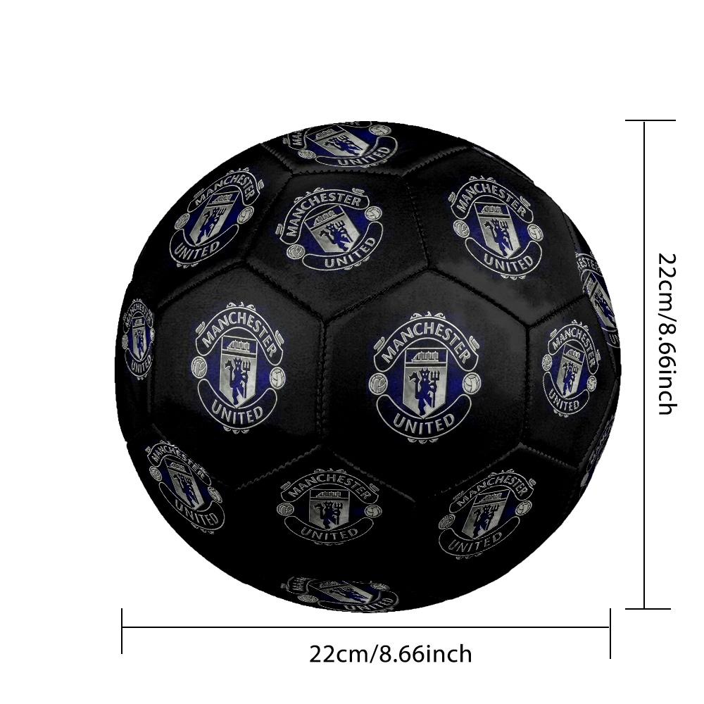 Man U logoSoccer Ball Colorful All Ages Machine Stitched PVC Competition Ready Durable High-Bounce