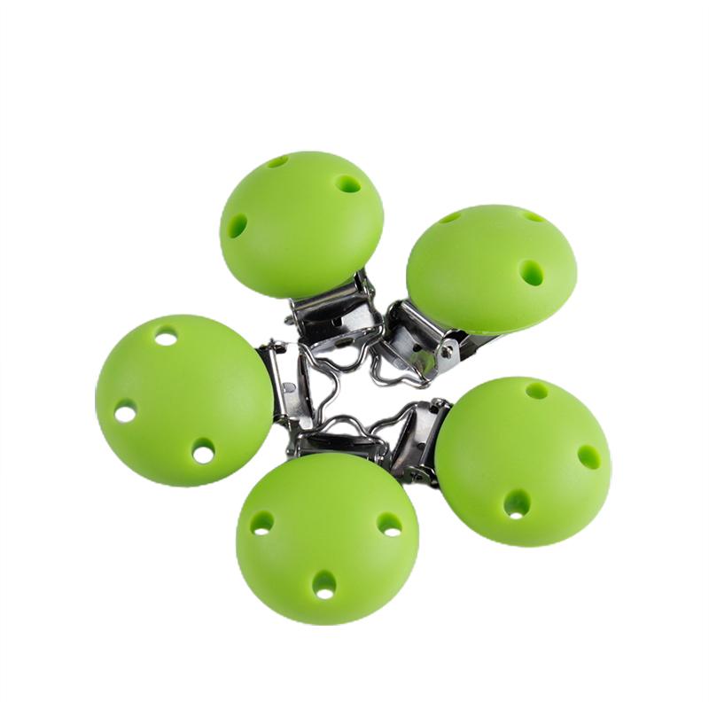 3Pcs Silicone Heart Shape Pacifier Clip DIY Baby Soother Nursing Dummy Holder Draft Teething Molar Toys Clips BPA Free