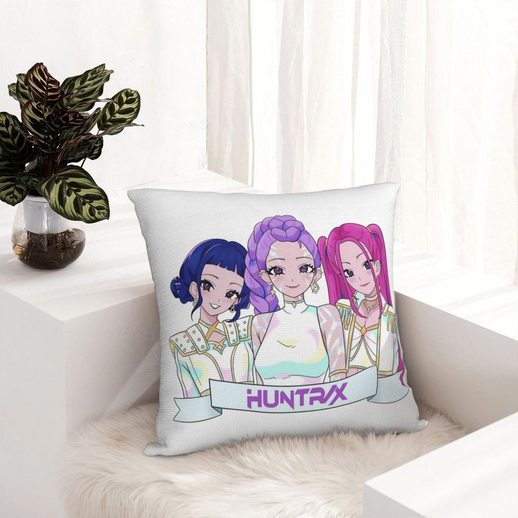 KPop Demon Hunters Huntrix Pillowcase Printed Fabric Cushion Cover Decoration Throw Pillow Case Cover Home Drop Shipping 40*40cm