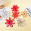 5pcs Fake Gold Powder Flower DIY Christmas Tree Decorations  Christmas Tree