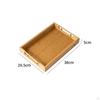 Bamboo Serving Tray Breakfast Rustic Wood Platter Kitchen Food for Lunch