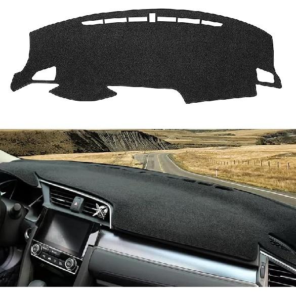 SKYLOTEC Dashboard Mats Dash Covers Pad Compatible With Honda Civic 9Th Gen 2012 2013 2014 2015 Dash Carpet Protector