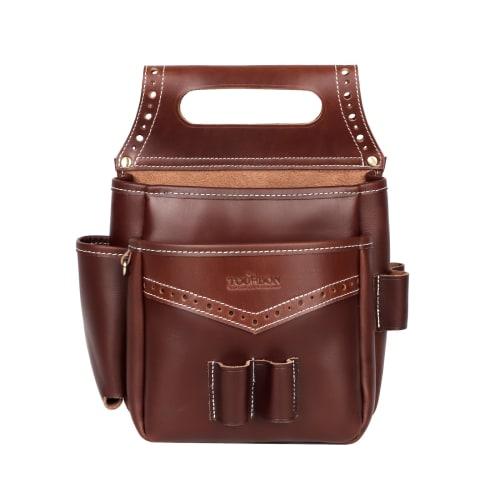 TOURBON Leather Waist Bag, Tool Bag, Work Bag, Shell Pouch, Airsoft