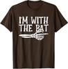 With The Bat Funny Matching Couple Lazy Halloween Unisex T-Shirt