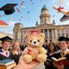 Graduation Teddy Bear Plush Toy Set – Bachelor’s Degree Gift, Plush Toy To Celebrate Exam Success, Unisex Graduation Souvenir
