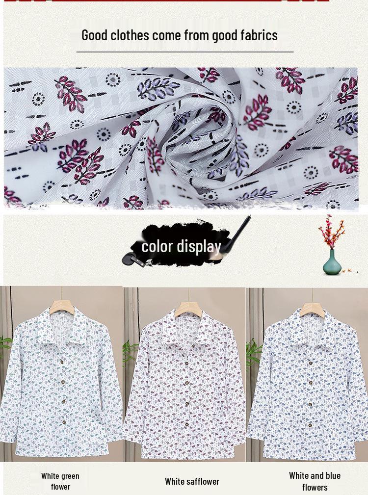 Floral Summer Shirt for Women In Their 60s and 70s