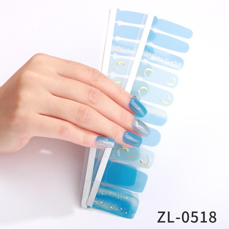 New French Manicure Stickers Waterproof Hot Stamping Ins Valentine's Day Nail Stickers