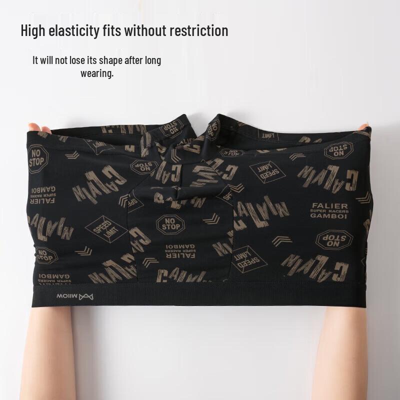 MiiOW Men's 60S Xinjiang Combed Cotton Antibacterial Underwear (4-Pack)