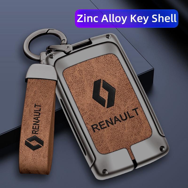 For Renault 2026 New Hub Caps Zinc Alloy Car Key Case Cover Shell For Renault Koleos Captur Kadjar Megane Clio Talisman Scenic A