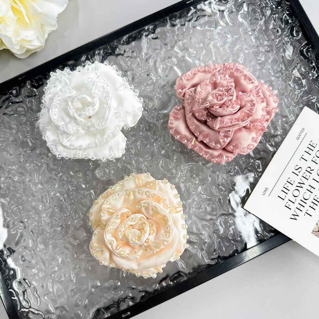 Handmade Beads Multi-Color Three-Dimensional Flower Corsage Decorative Dress Dress Embellishment Accessories Cloth Sticker Accessories