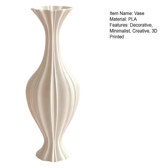 Glas Blumenbehälter für Schlafzimmer 3D Gedruckte Künstlerische Vase, Moderner Dekorativer Blumen Minimalistischer Behälter, Stilvolle Pflanzgefäße Balkon
