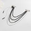 Long  Chain Brooch Able Multi-Layer Chain Brooch Ornament Punk Tassel Pin For Women Men Suit Jacket Accessory