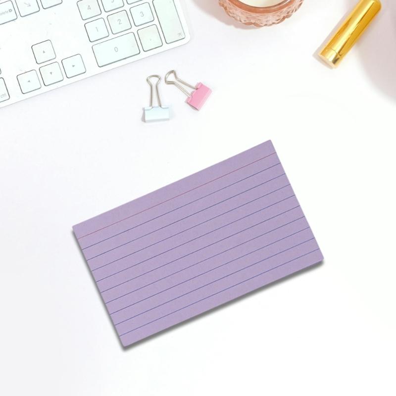 50 Pieces Colored Note Paper 3x5Inch Ruled Study Card Note Card Vocabulary Card Lined Notecards Small Pocket Notepads
