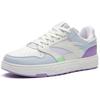 Anta Women Fabric Synthetic Leather Low Top Skate Shoes White Blue Purple 122238066-5