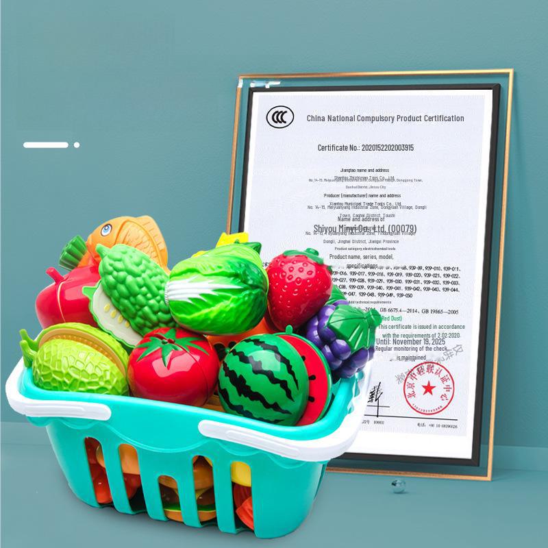 Kids' Fruit & Veggie Play Set: Qie Qie Le Kitchen Toys for Girls