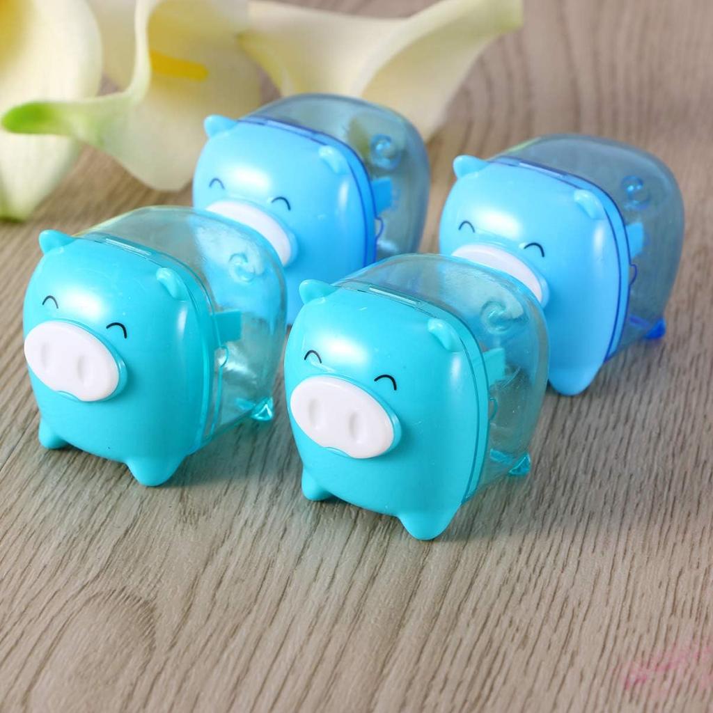 5Pcs Mixed Colors Piggy Pencil Sharpener - Cartoon Pig Handheld Sharpener for Kids, Single Hole, Portable and Easy to Use, Assorted Colors